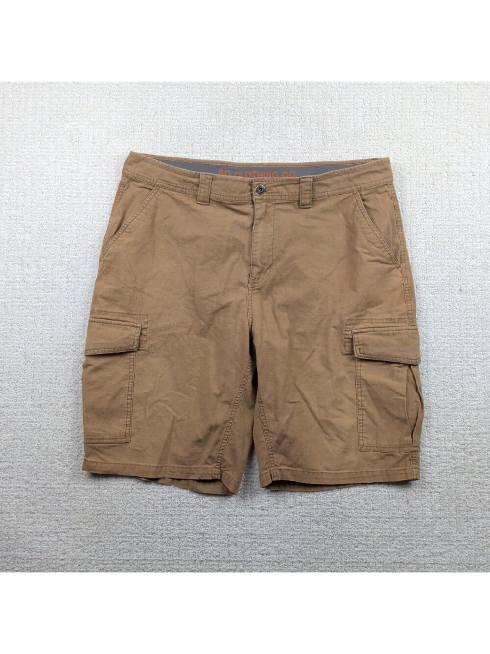 BC Clothing Utility Cargo Shorts Mens 38 Rust Brown Comfort Stretch Outdoor